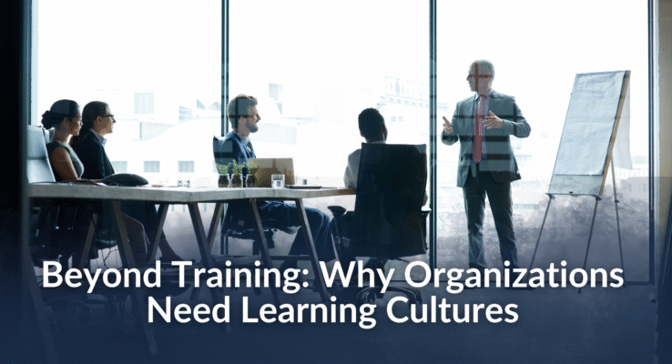 Team collaborating in a strong learning culture in organizations